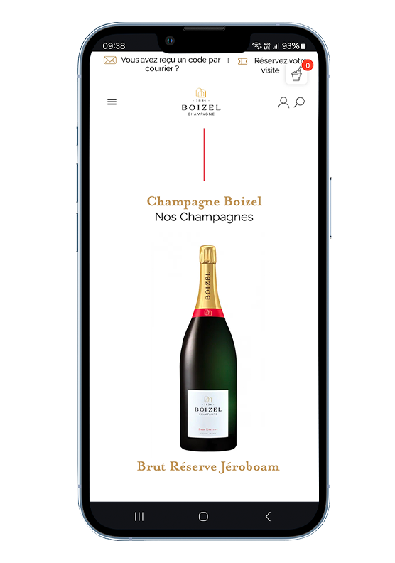 Création site e-commerce Champagne Boizel