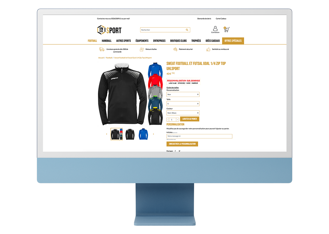 Création site e-commerce Inside Sport